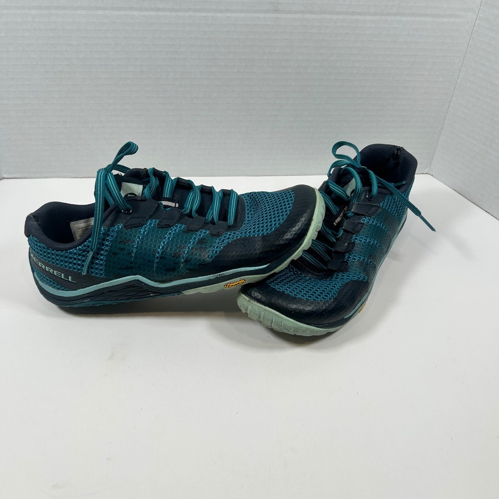 Merrell Shoes Womens 8 Blue Barefoot Access Flex 2 E-Mesh Trail Running